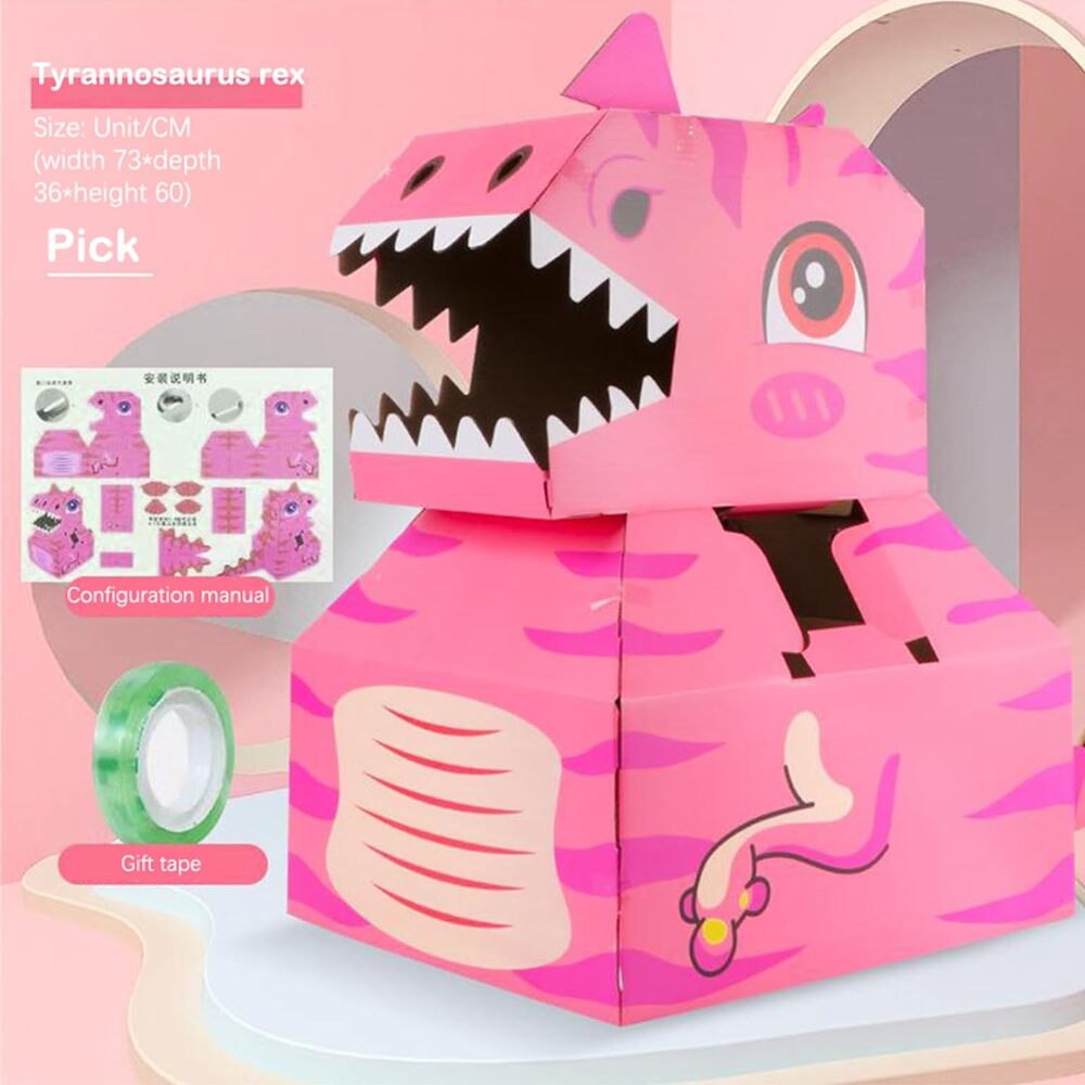 Paper Dinosaur Animal - Pink
