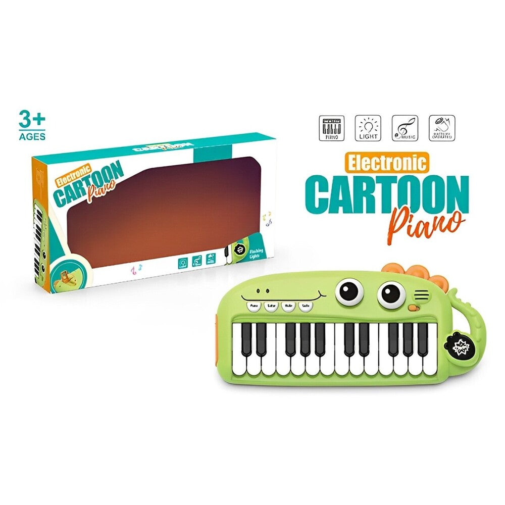 Wemzy - Electronic Cartoon Dinosaur Piano-Green