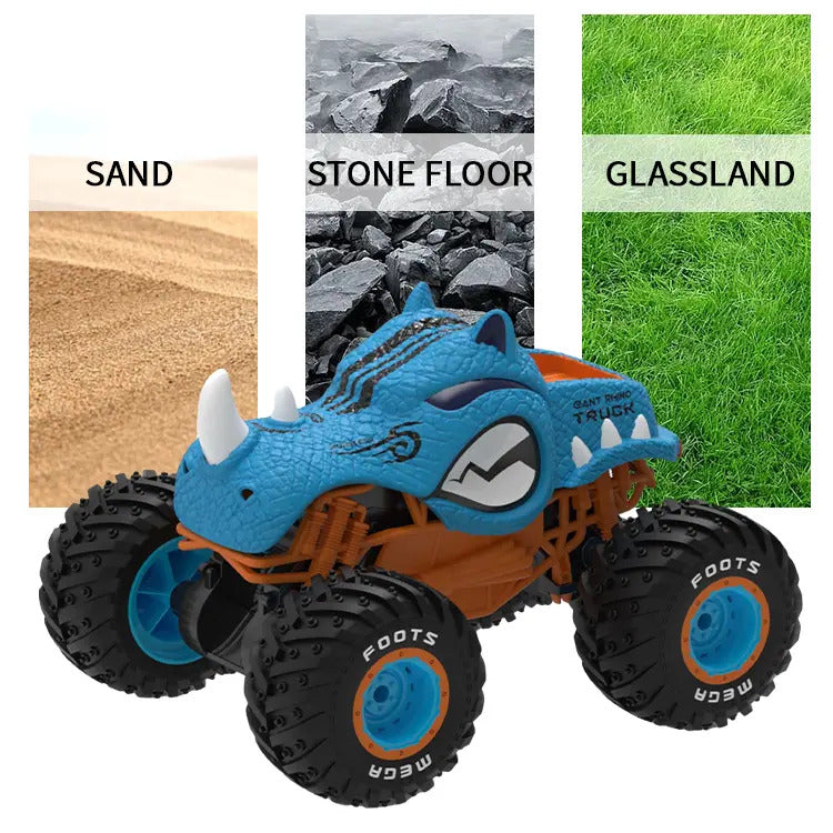 Runion - Spray Stunt Rhino Warrior Car With Gyroscope 1:10 - Blue