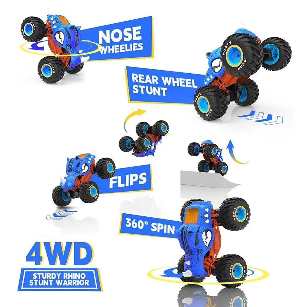 Runion - Spray Stunt Rhino Warrior Car With Gyroscope 1:10 - Blue