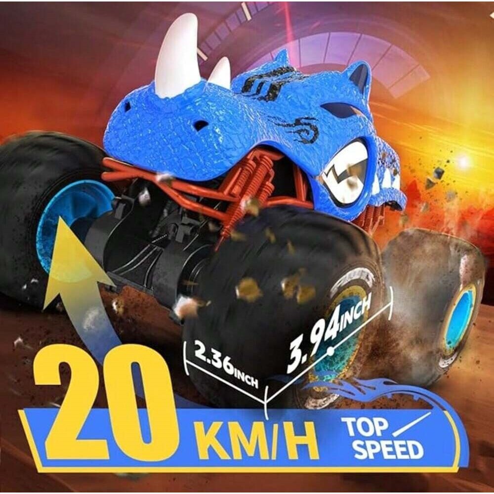 Runion - Spray Stunt Rhino Warrior Car With Gyroscope 1:10 - Blue