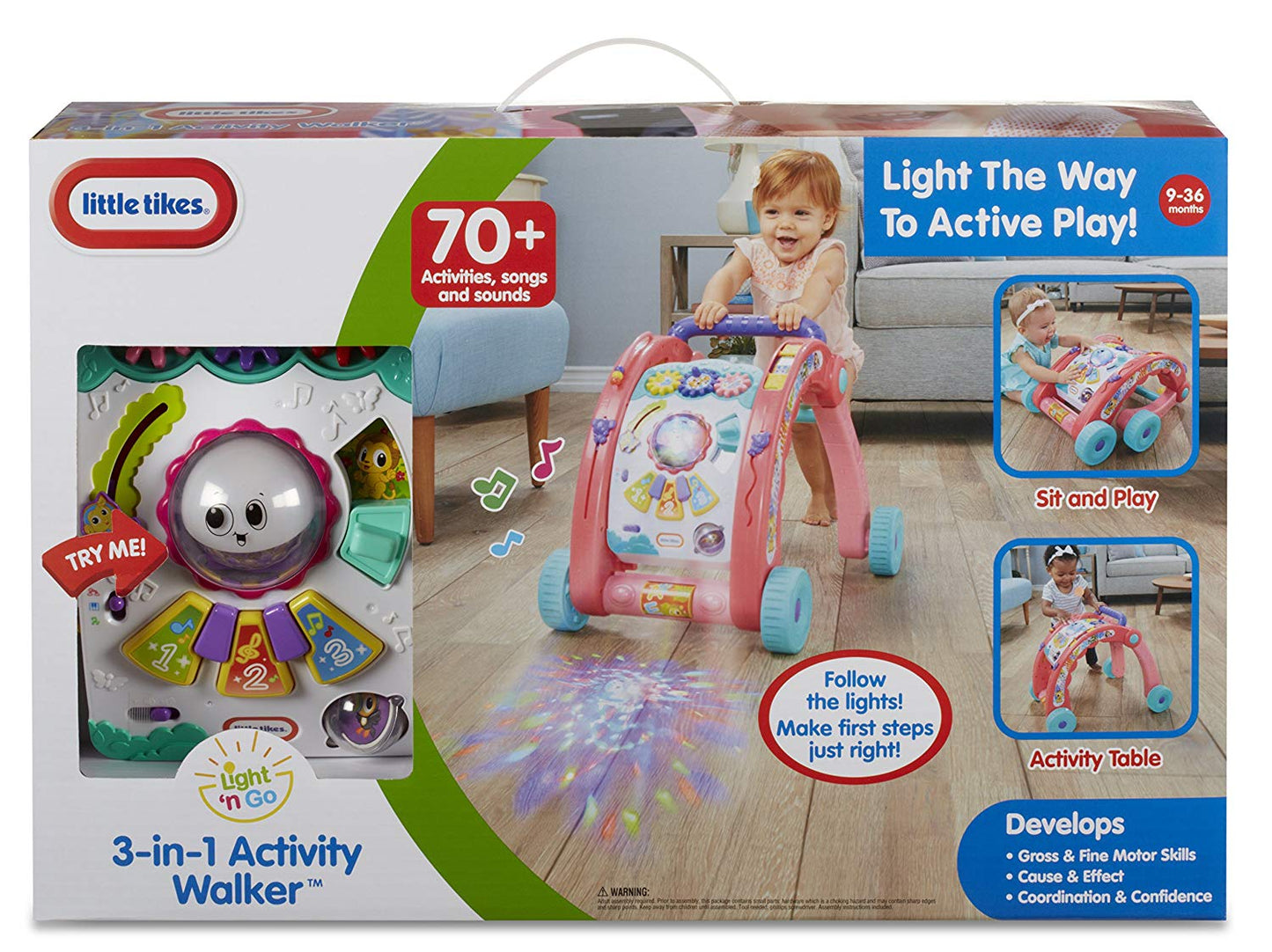 Little Tikes 3-In-1 Activity Walker -Pink