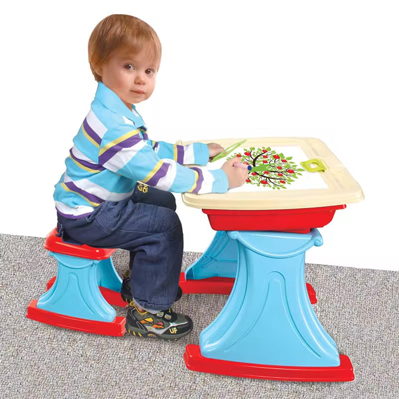 Learning Desk - Blue & Red