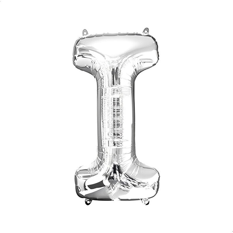 Helium Balloon Silver - Letter I