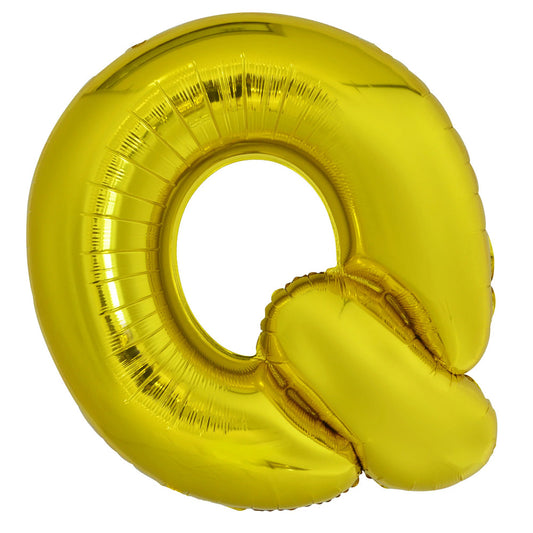 Helium Balloon - Gold - Letter Q