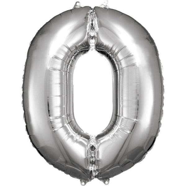 Balloon Silver - Number 0