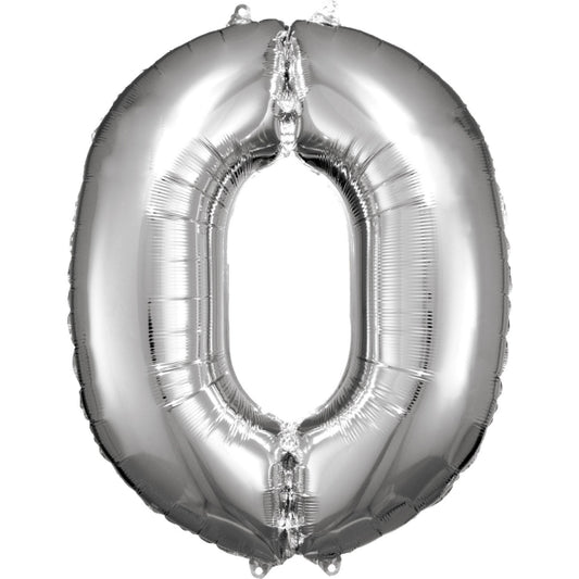 Balloon Silver - Number 0