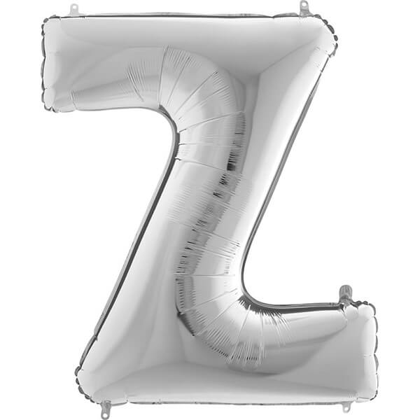Helium Balloon Silver - Letter Z