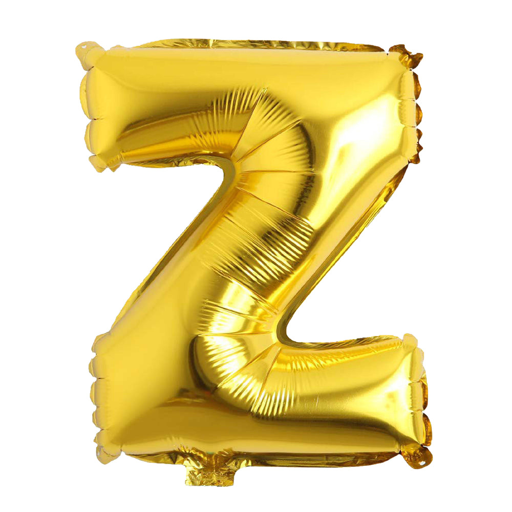 Helium Balloon - Gold - Letter Z