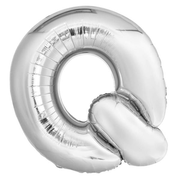 Helium Balloon Silver - Letter Q
