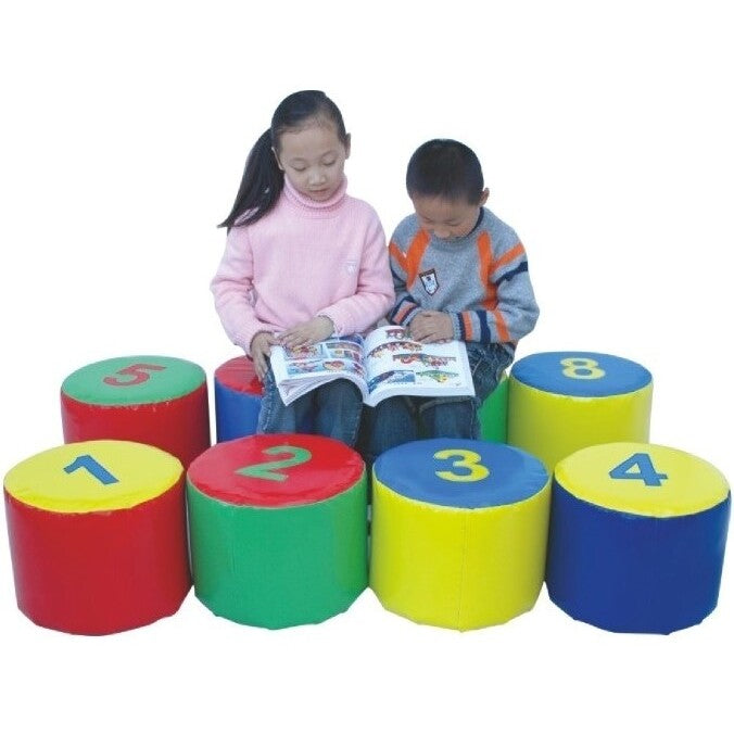 Round Ottoman Numbered Seating