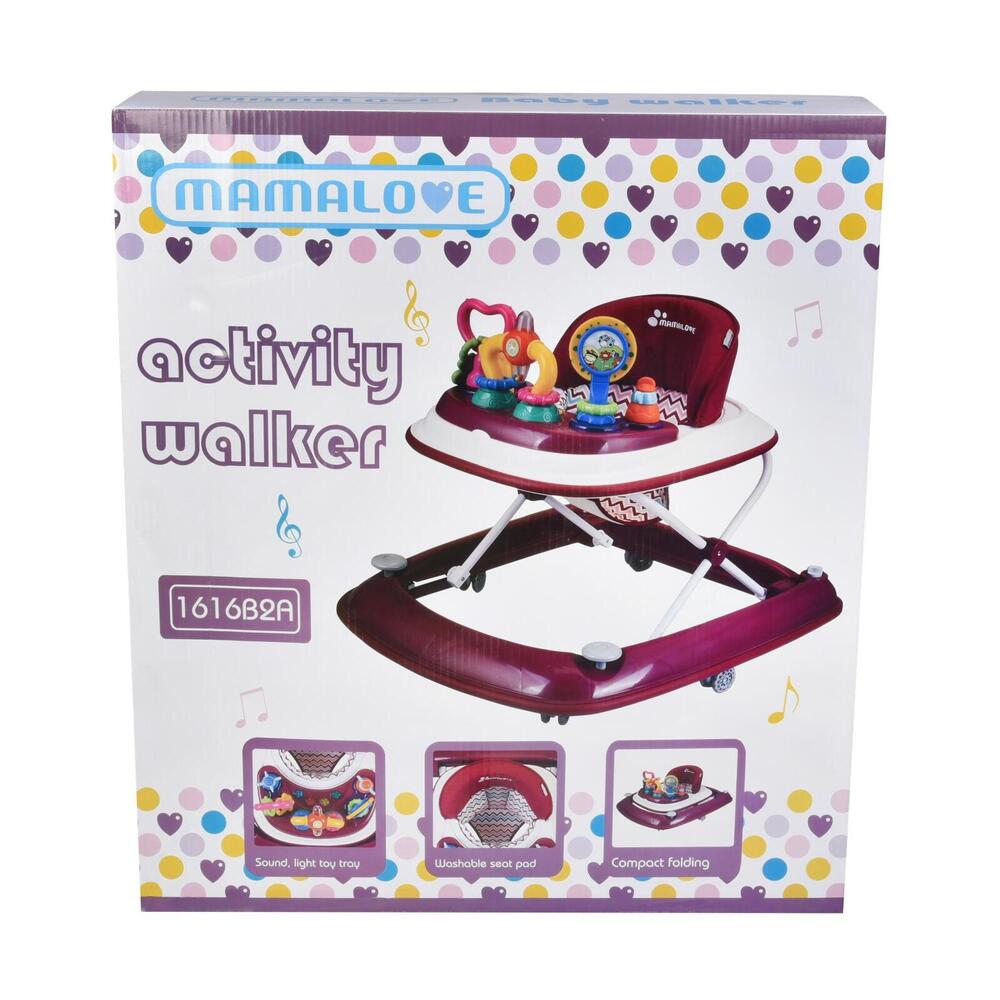 Mamalove - Activity Walker - 360 Degrees Seat Turning - Pink