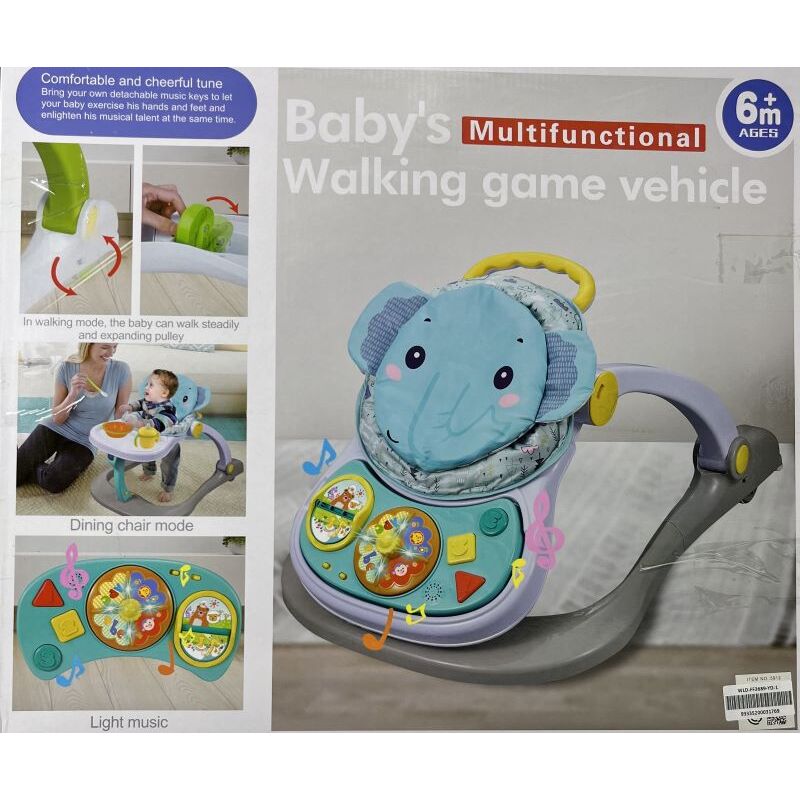 4 In 1 Baby Walker With Music-Green