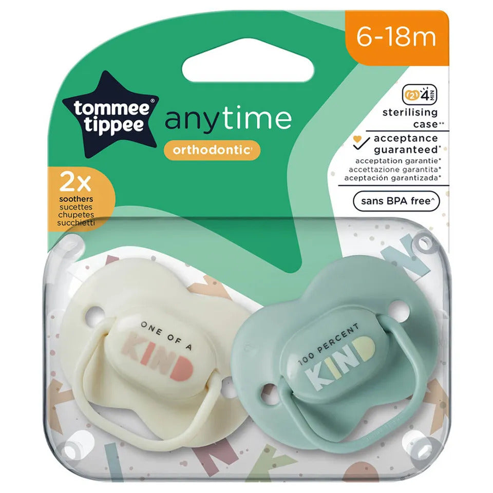Tommee Tippee - 2 X Anytime Soother 6-18M - Green