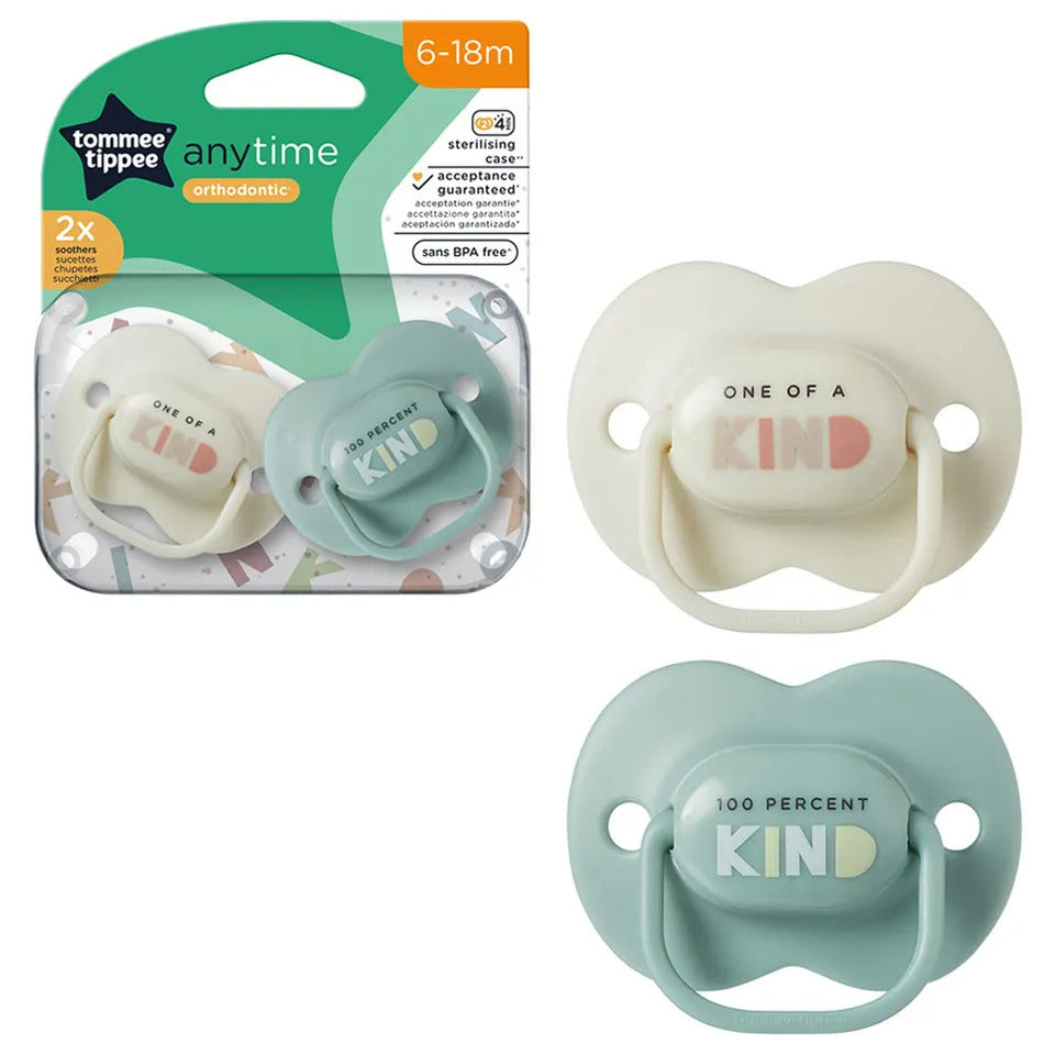 Tommee Tippee - 2 X Anytime Soother 6-18M - Green