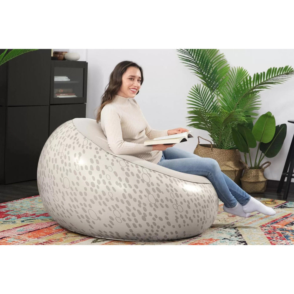 Bestway - Inflate - Air Chair - Cream Colour - 1.12M X 1.12M X 66Cm