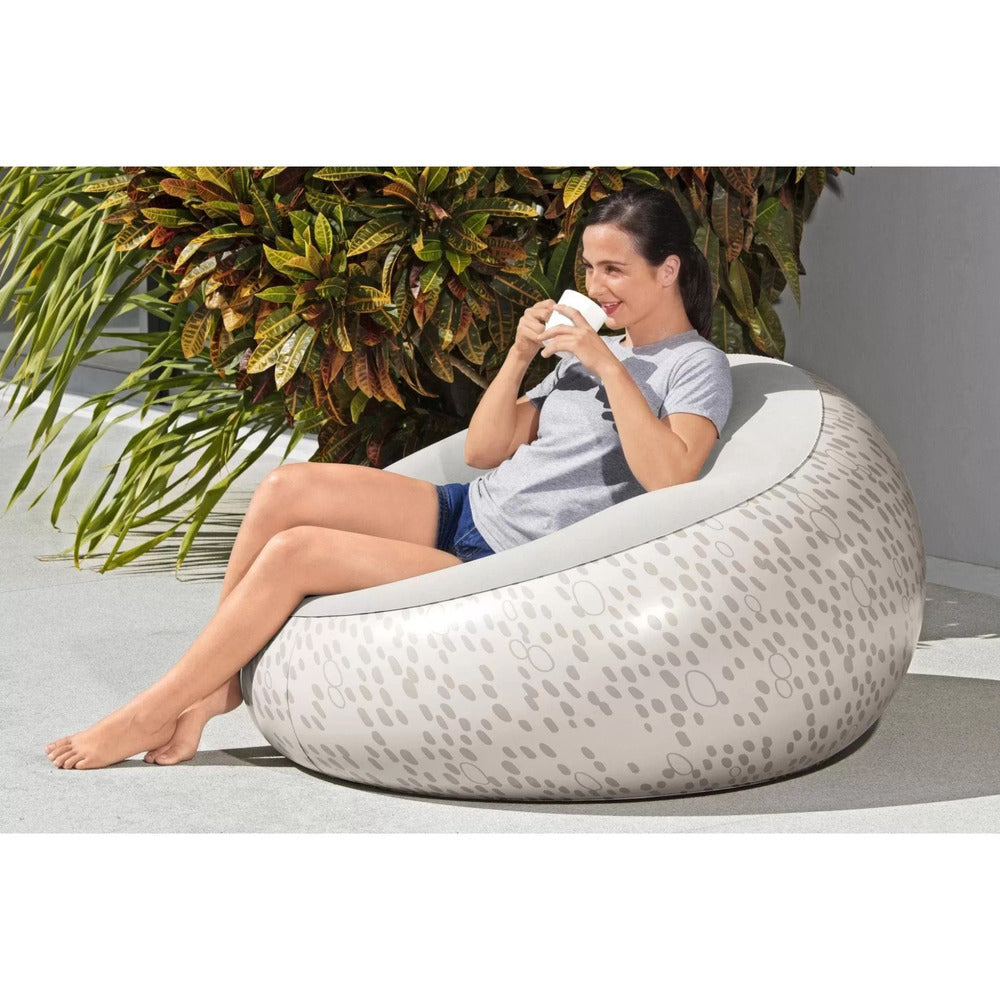 Bestway - Inflate - Air Chair - Cream Colour - 1.12M X 1.12M X 66Cm