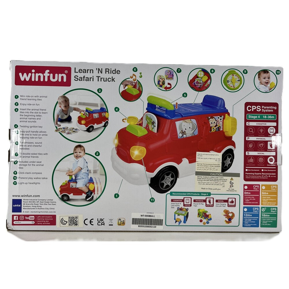 Winfun - Learn N Ride Safari Truck - Red