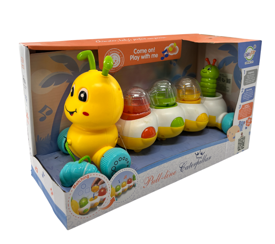 Mic Toys - Caterpillar With Sound And Light (Battery Not Included) Window Box - Yellow