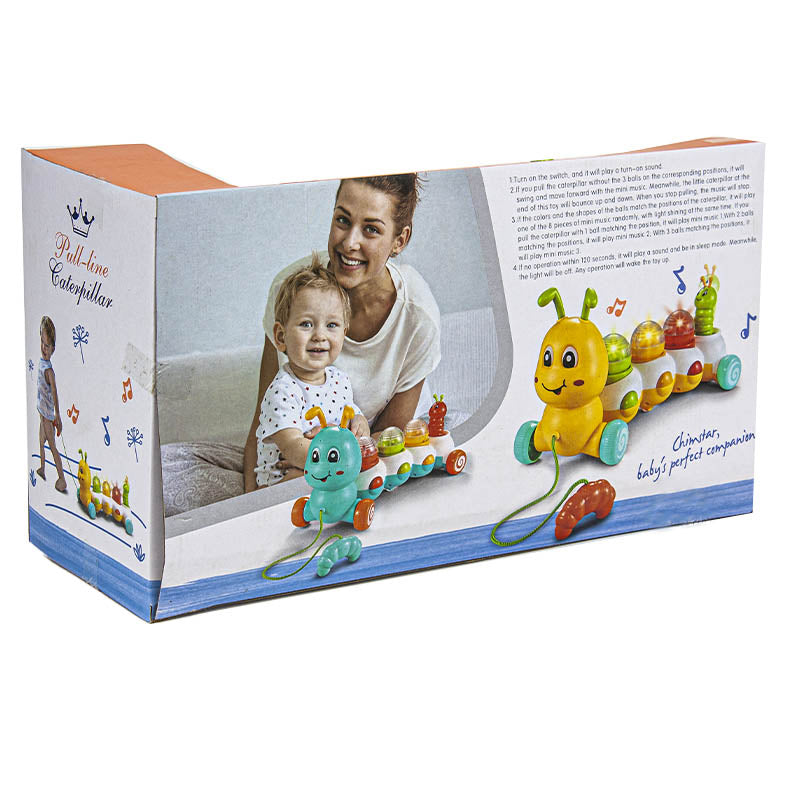 Mic Toys - Caterpillar With Sound And Light (Battery Not Included) Window Box - Yellow