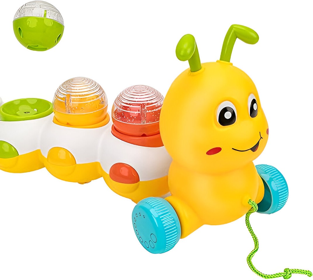 Mic Toys - Caterpillar With Sound And Light (Battery Not Included) Window Box - Yellow