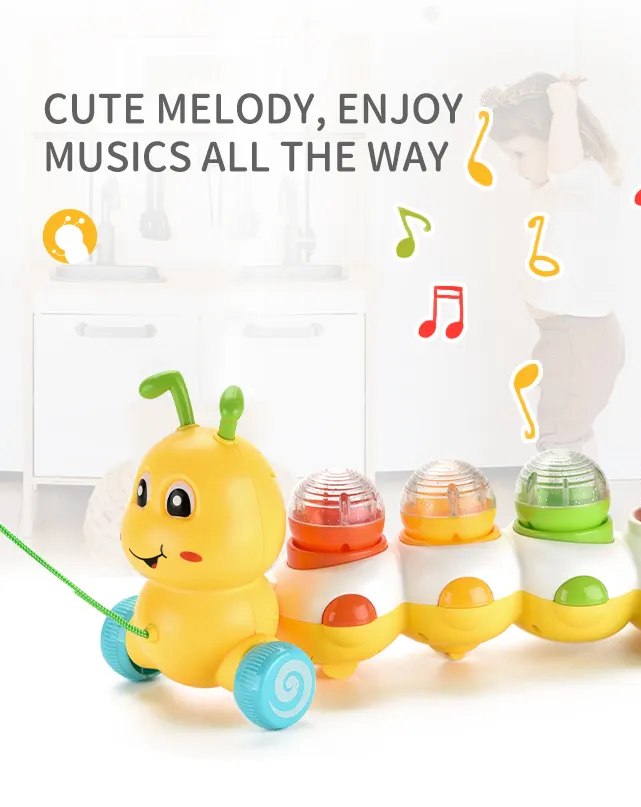 Mic Toys - Caterpillar With Sound And Light (Battery Not Included) Window Box - Yellow