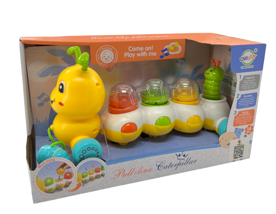 Mic Toys - Caterpillar With Sound And Light (Battery Not Included) Window Box - Yellow