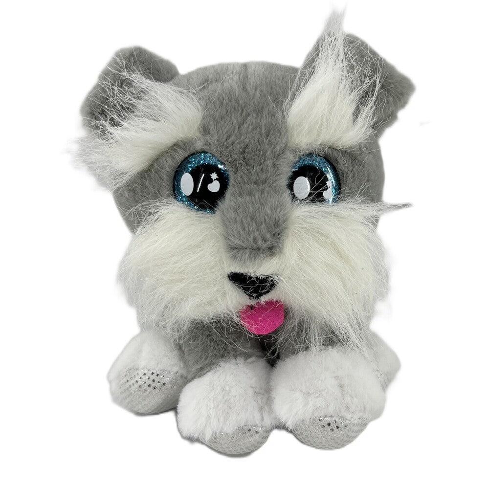 Funville - Woof Runts 12Cm Plush Puppies With Sounds - Gray