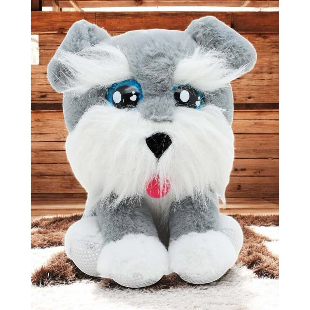 Funville - Woof Runts 12Cm Plush Puppies With Sounds - Gray