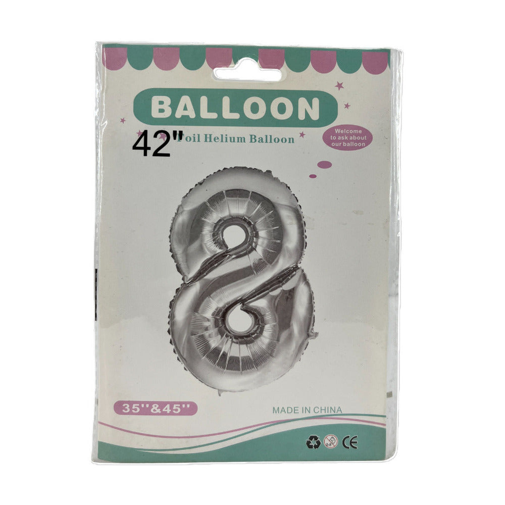 Teeela - Foil Hellium Balloon 8- Silver