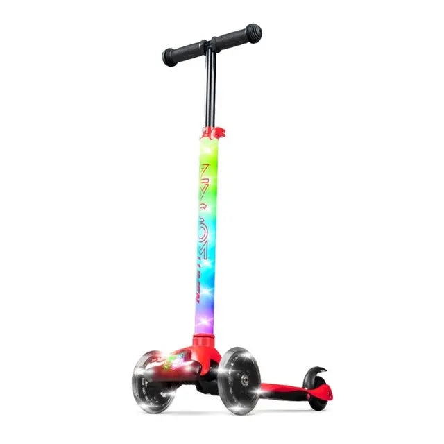 Zycom Zipper-Lumen Kids' Light-Up 3-Wheel Scooter â€“ Red/Blue