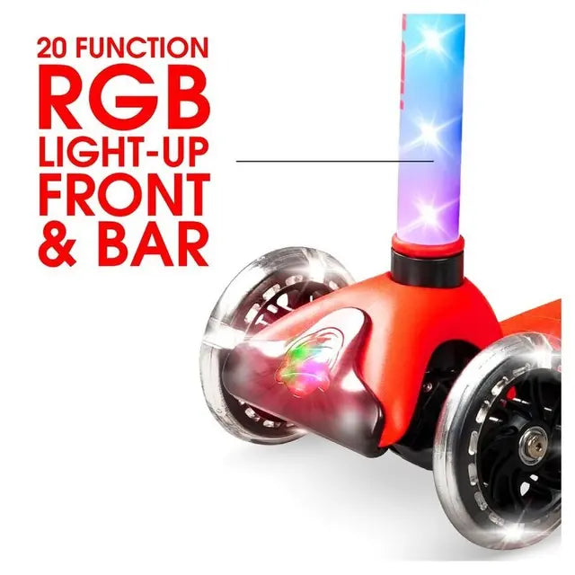 Zycom Zipper-Lumen Kids' Light-Up 3-Wheel Scooter â€“ Red/Blue