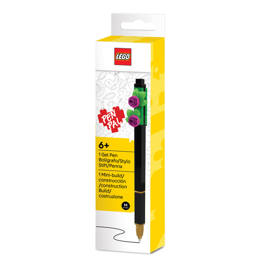 Lego IQ Gel Pen w/ Pen Topper Botanicals (Purple)