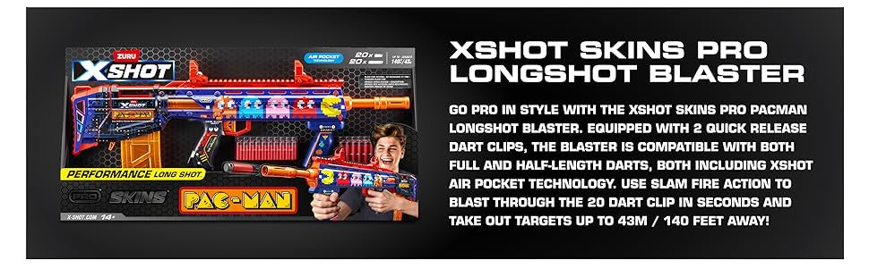 مسدس X-Shot سكينز برو باك مان – دقة وقوة بأسلوب ريترو