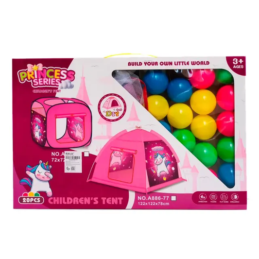 PRINCESS SERIES CHILDREN'S TENT WITH 20 BALLS