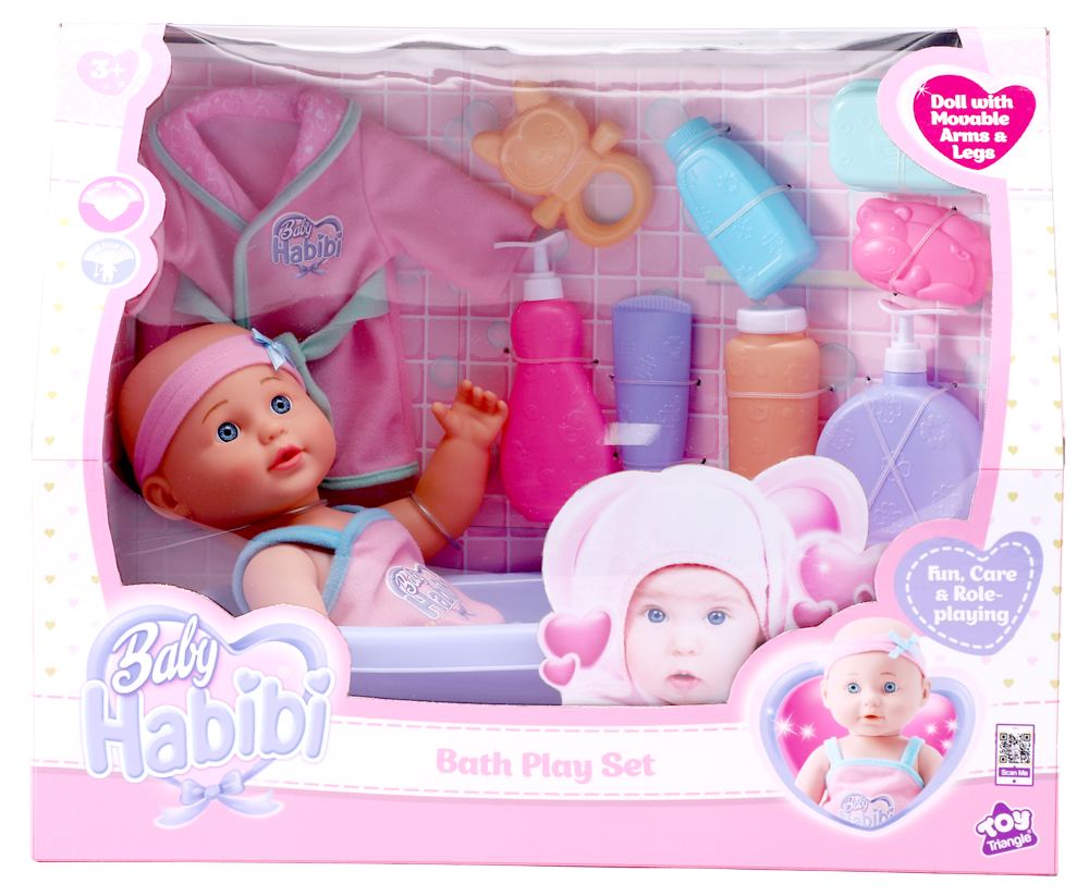 Baby Habibi Doll Bath Play Set 14inch