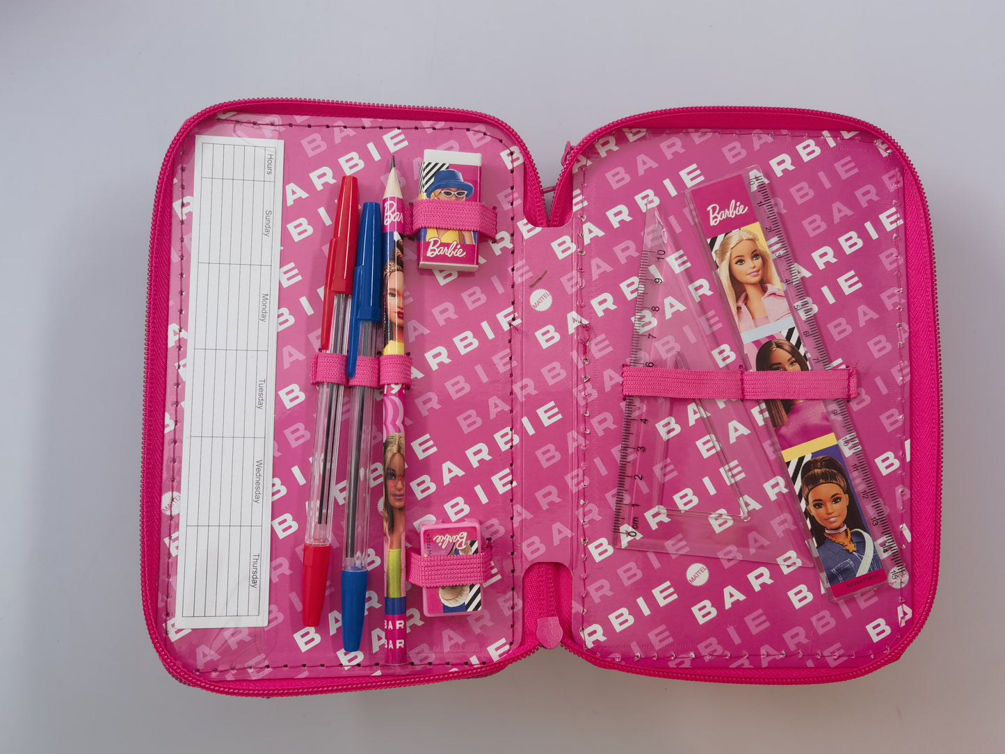 Barbie 3 Zippers Pencil Case