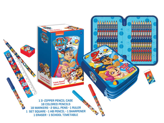 Paw Patrol 3 Zippers Pencil Case