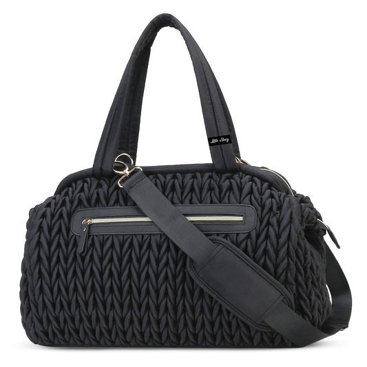 Little Story Elva Diaper Bag with Stroller Straps - Black