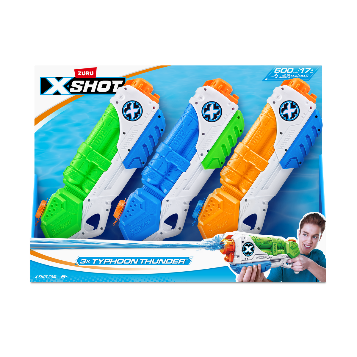 X-Shot Water Medium Typhoon Thunder 3pk