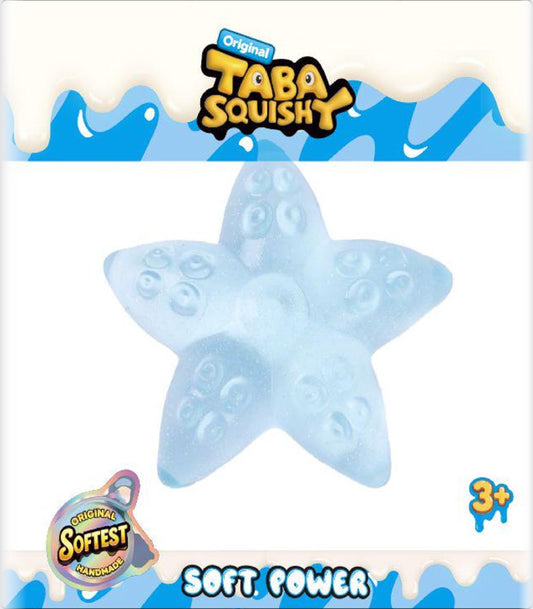 Taba Squishy Transparent Blue Starfish
