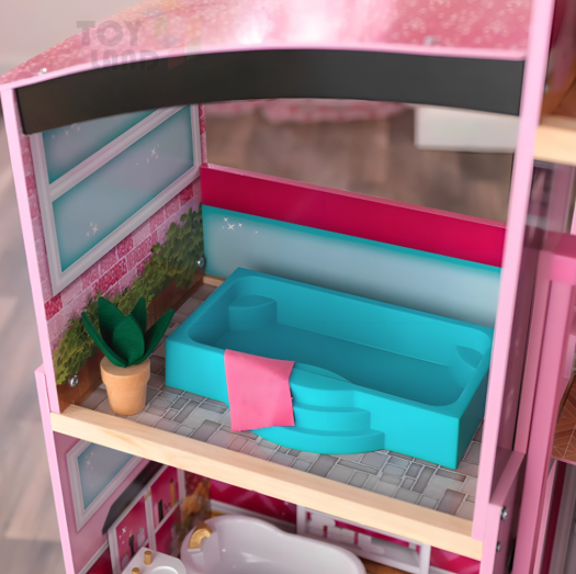 Deluxe 3-Story Wooden Dollhouse