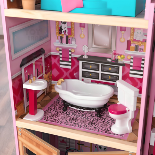 Deluxe 3-Story Wooden Dollhouse