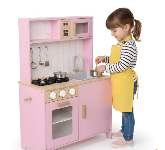 Modern Wooden Play Kitchen