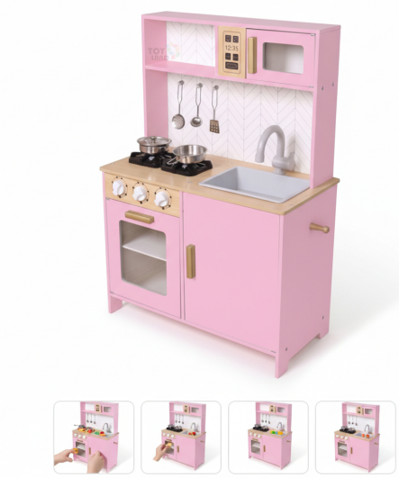 Modern Wooden Play Kitchen