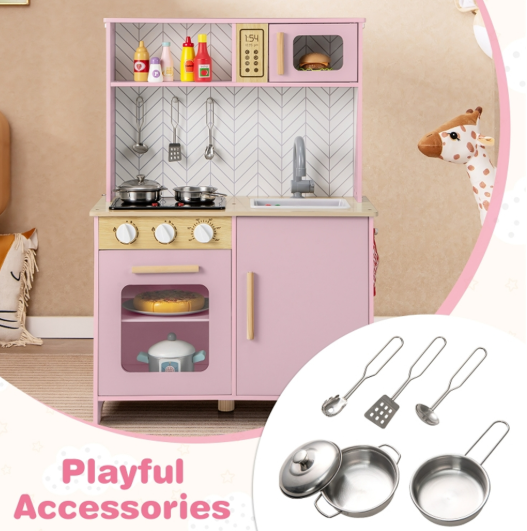 Modern Wooden Play Kitchen
