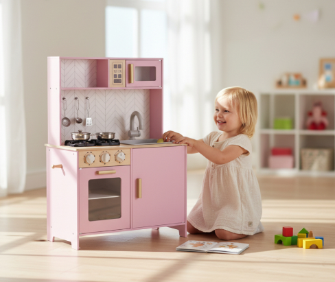 Modern Wooden Play Kitchen