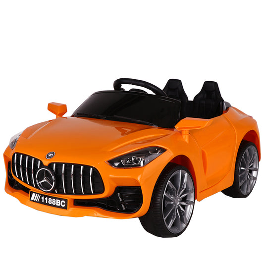 FIRST STEP(XGZ1188BC)Mercedes-Benz AMG Sports Car 12V battery Leather seat Foam wheel - Yellow