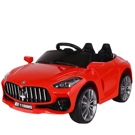 FIRST STEP(XGZ1188MS)Maserati-Style Kids’ Electric Ride-On Sports Car 12V battery Leather seat Foam wheel - Red