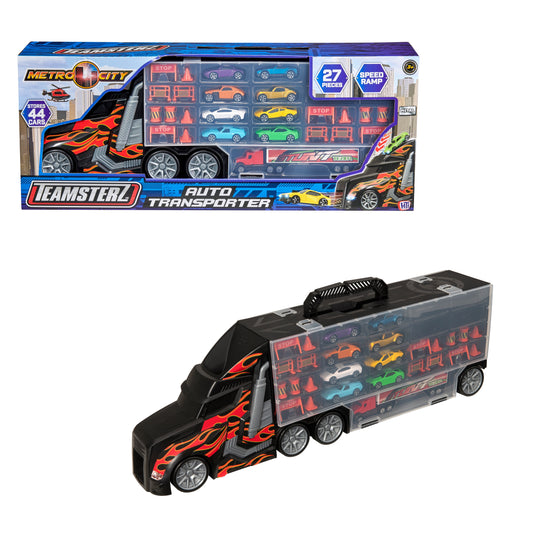 Teamsterz Metro City Auto Transporter (Large) (w/ 8 Cars)